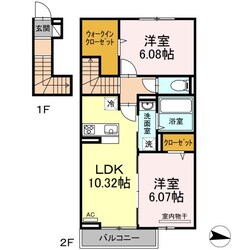 ソレイユ三原台　Aの物件間取画像